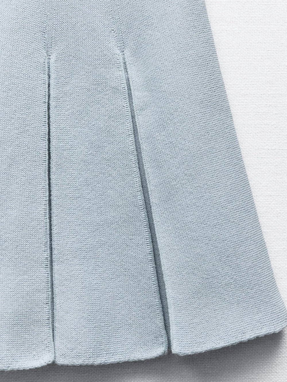 Zara Light Blue A-Line Pleated Panel Skirt- part of a set